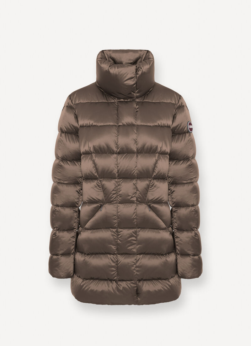 Long fitted down jacket