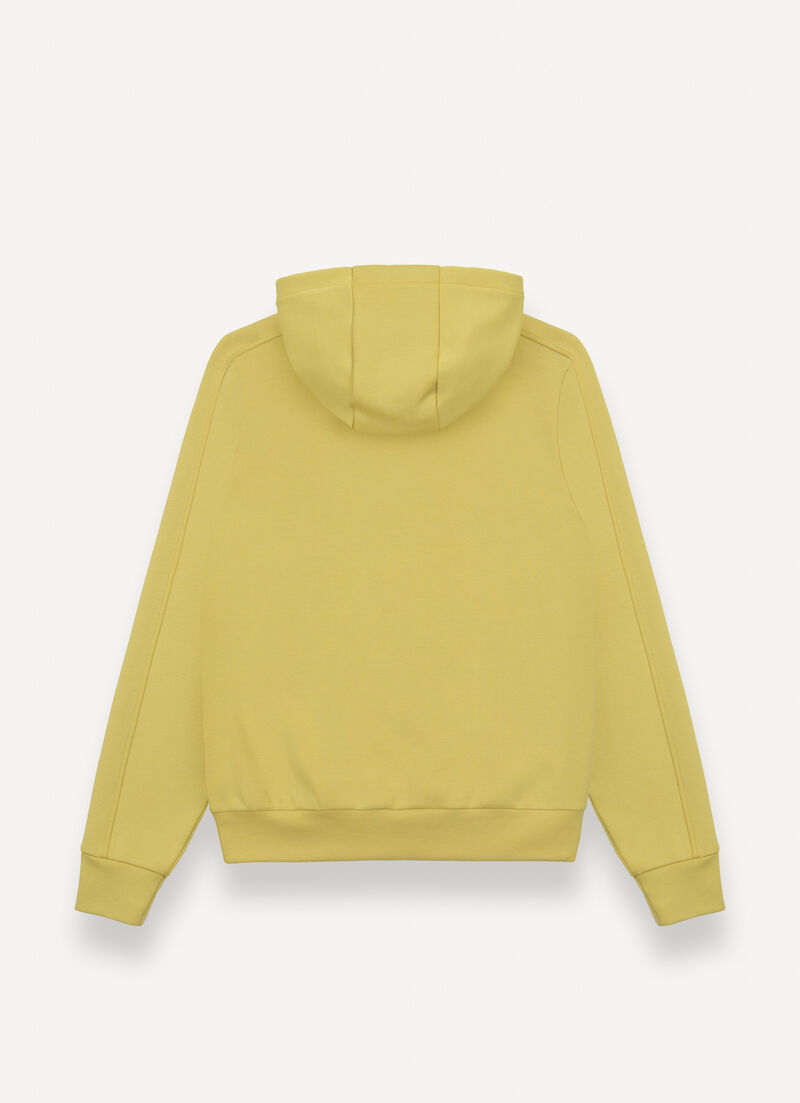 Hooded sweatshirt with logo tape