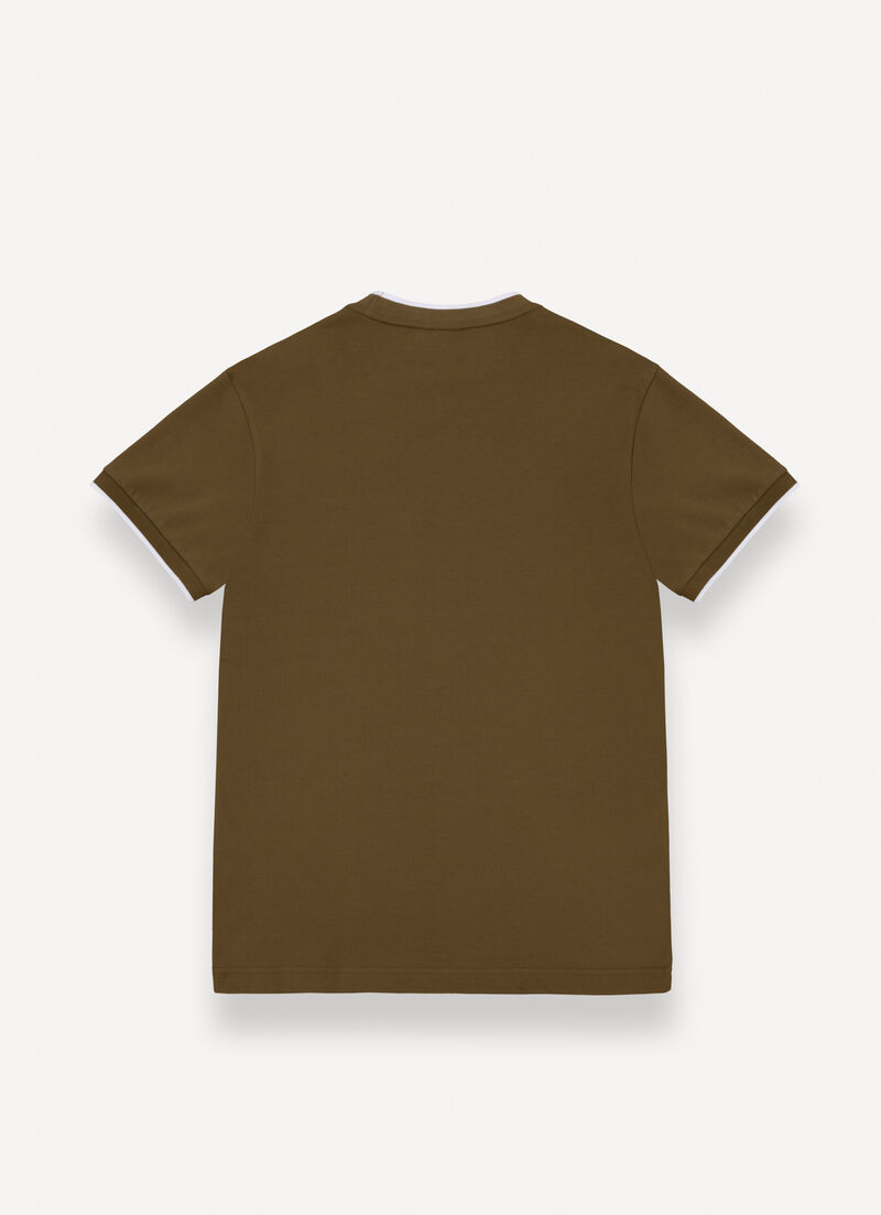 Piqué T-shirt with contrasting stripe