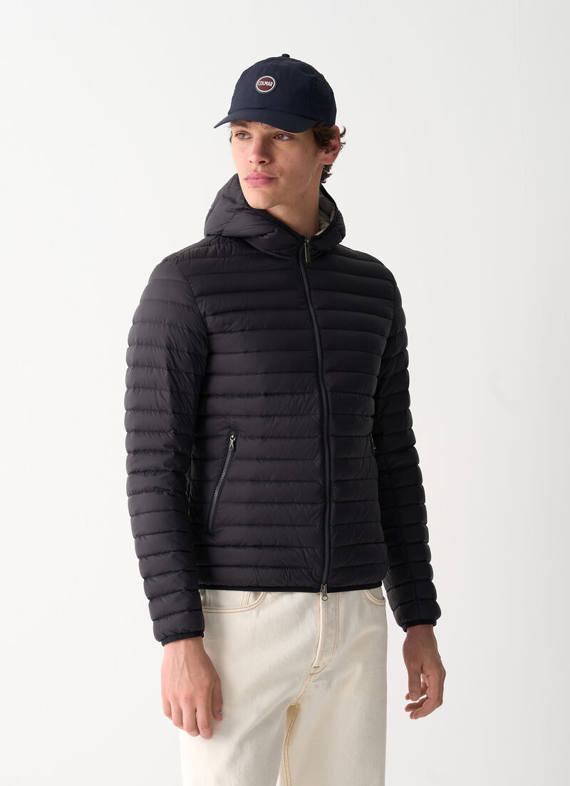 Light down jacket with hood