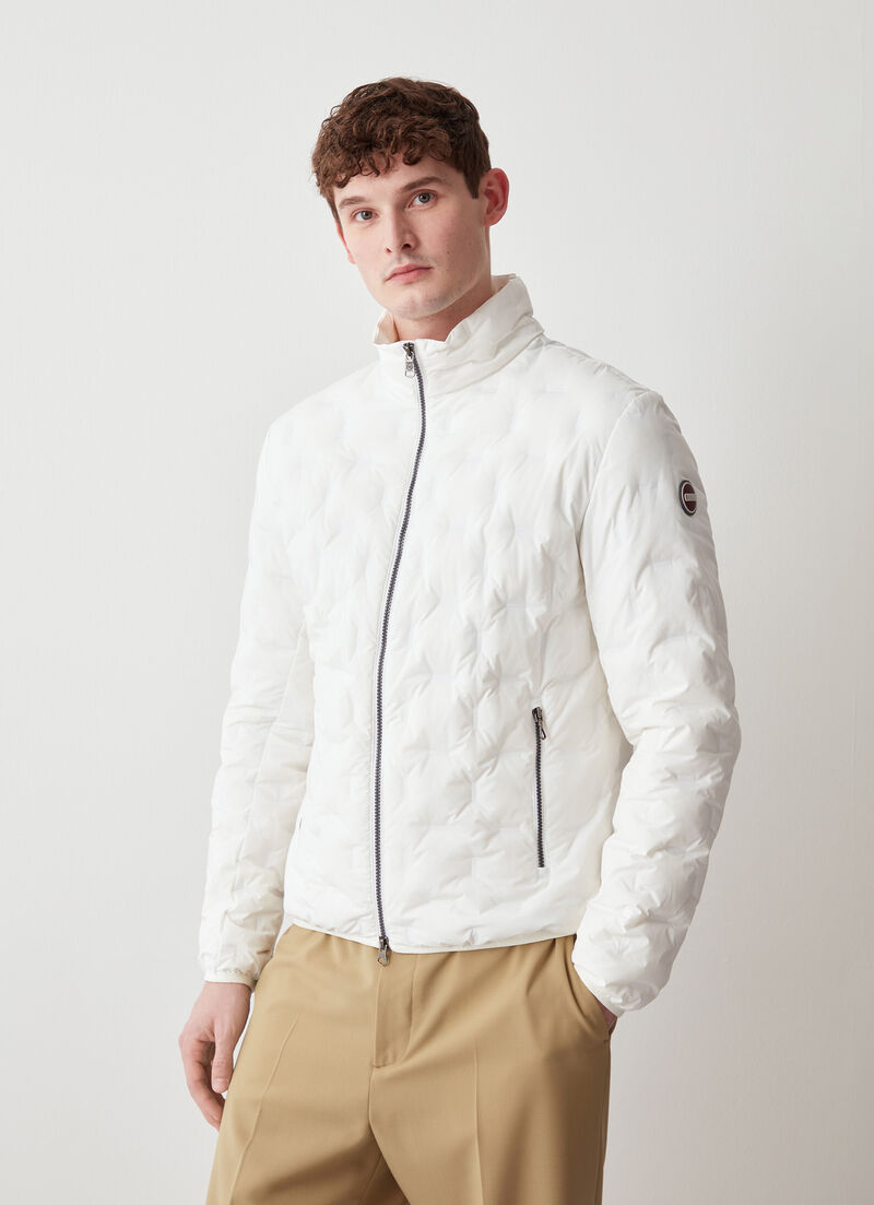 Quilted jacket with padded collar