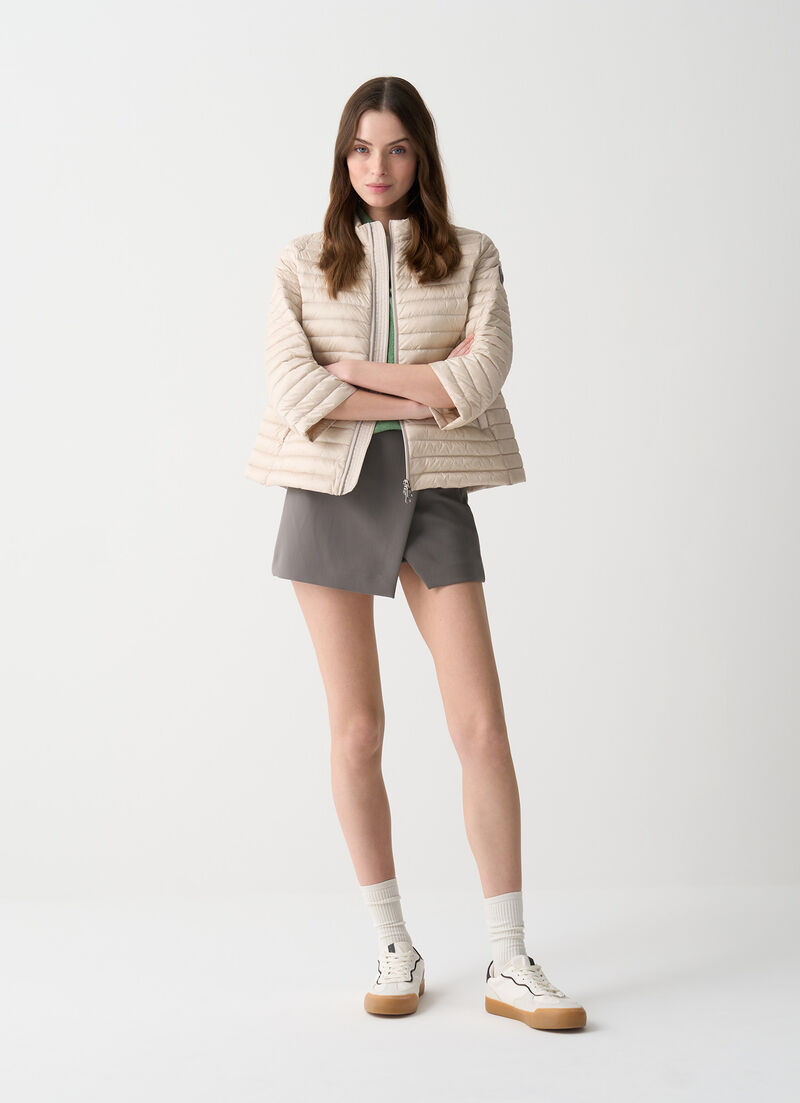 Quilted down-padded cape