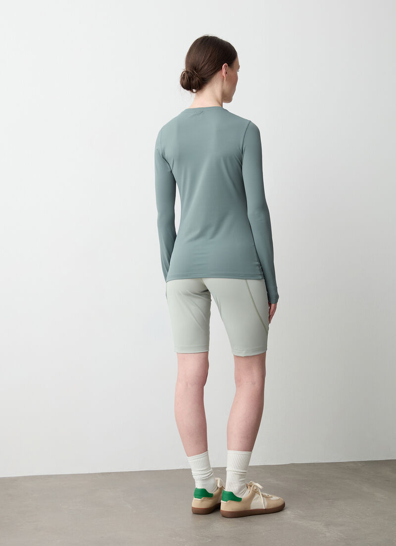Long-sleeved T-shirt in stretch jersey
