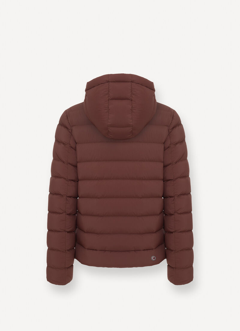 Down jacket with detachable hood