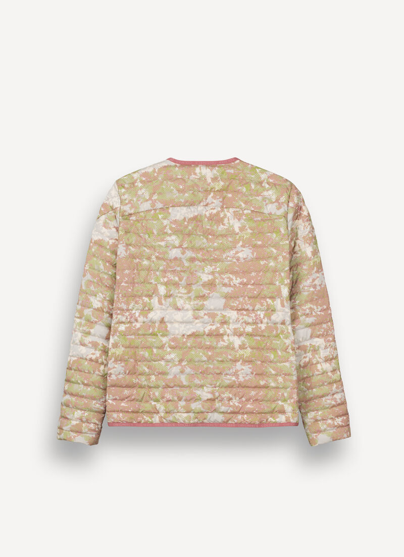 Pixelated camouflage down jacket