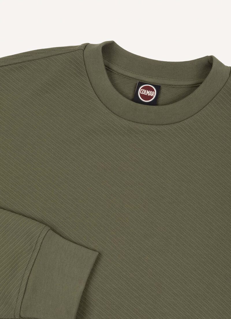 Round-neck jacquard sweatshirt