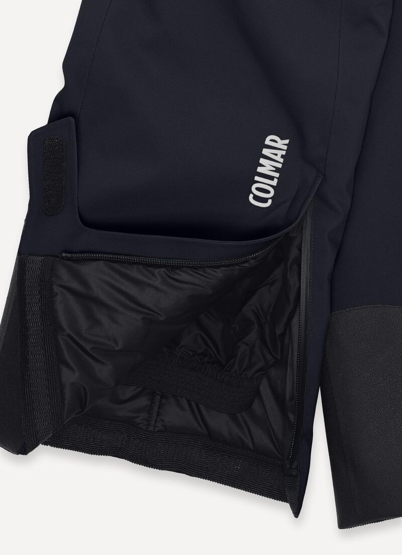 Padded 4Way fabric ski salopettes