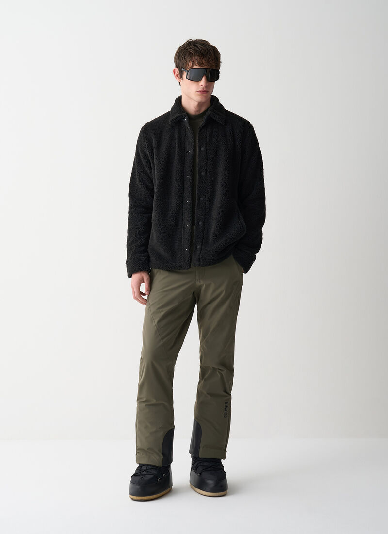 Unisex teddy-effect overshirt