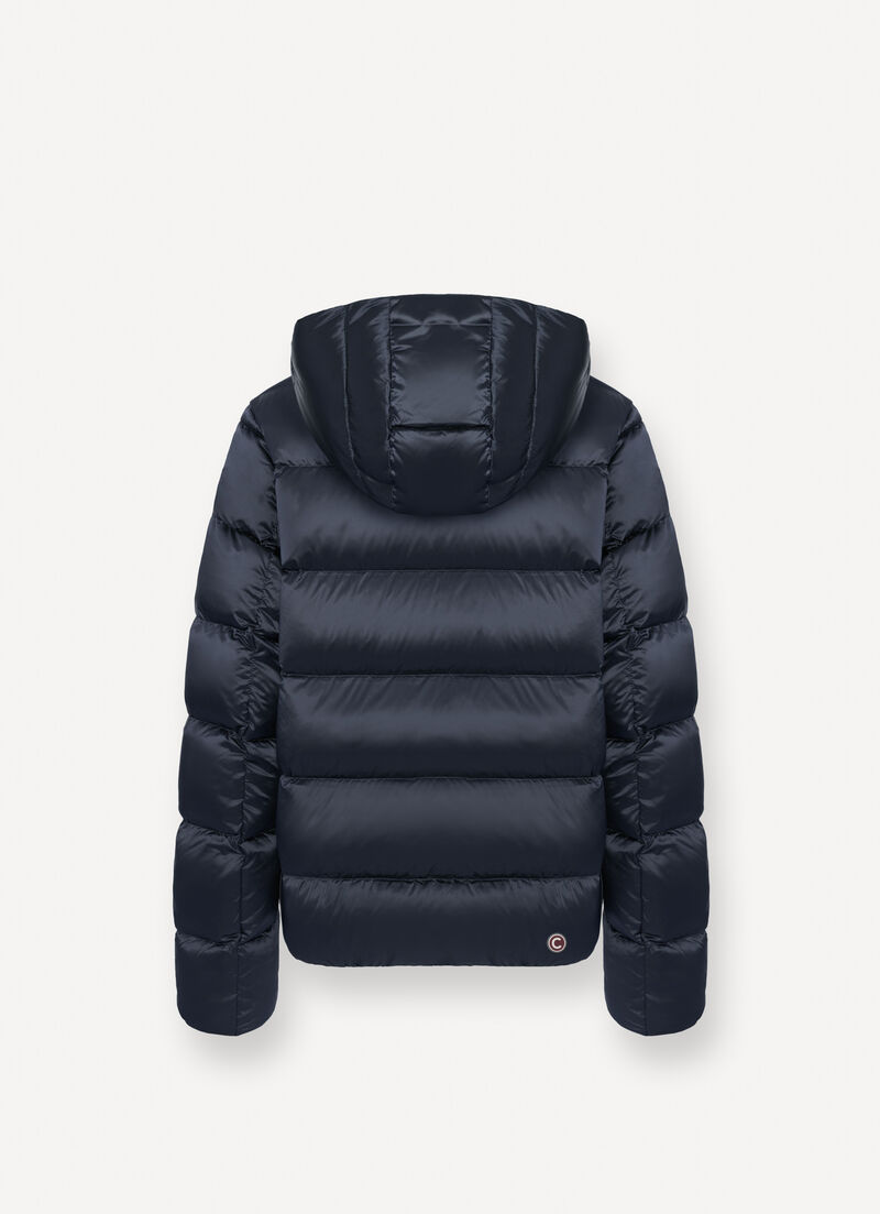 Down jacket with detachable hood