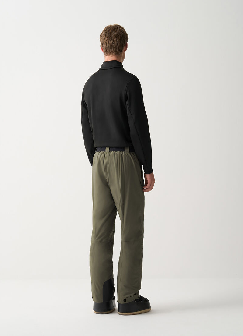 Padded ski pants with belt