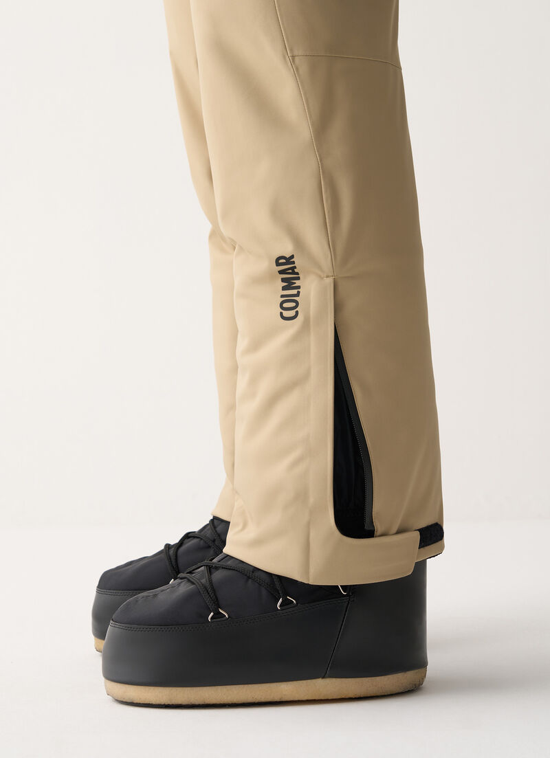 Padded 4Way fabric ski salopettes