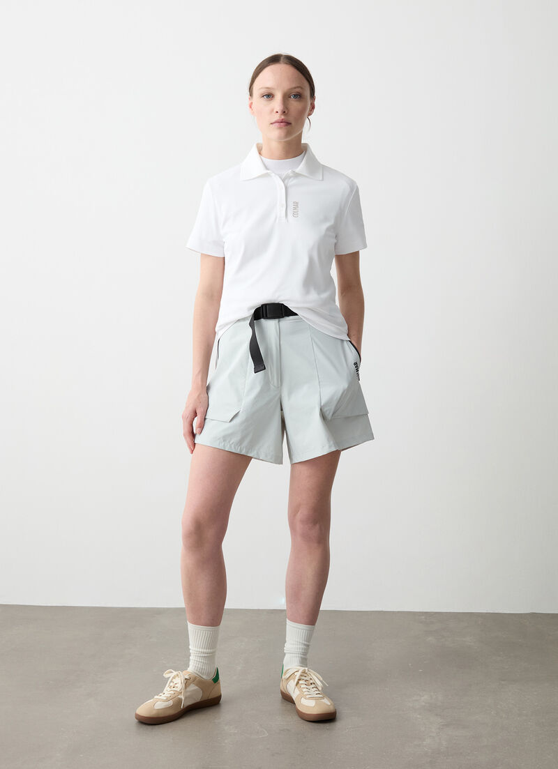 Technical piqué polo-shirt