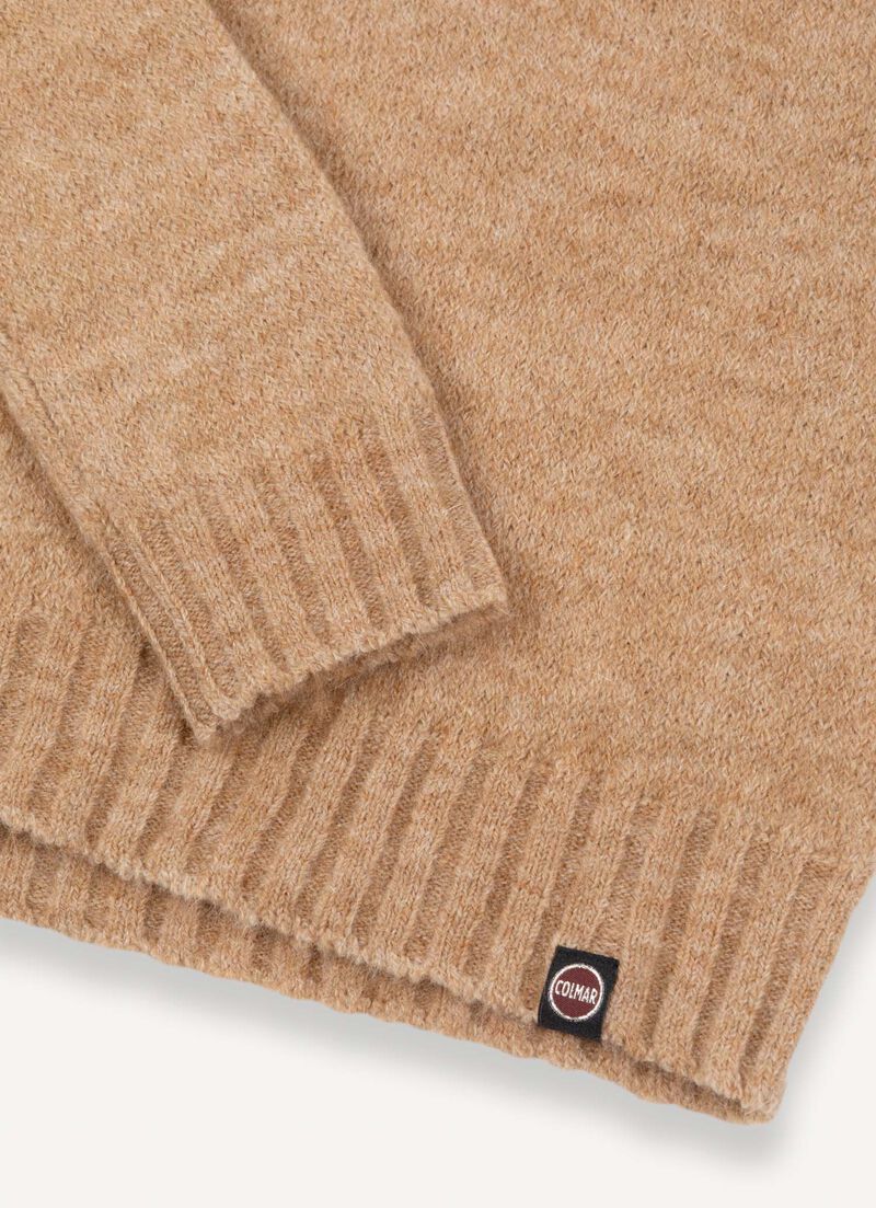 Mohair-blend polo-neck