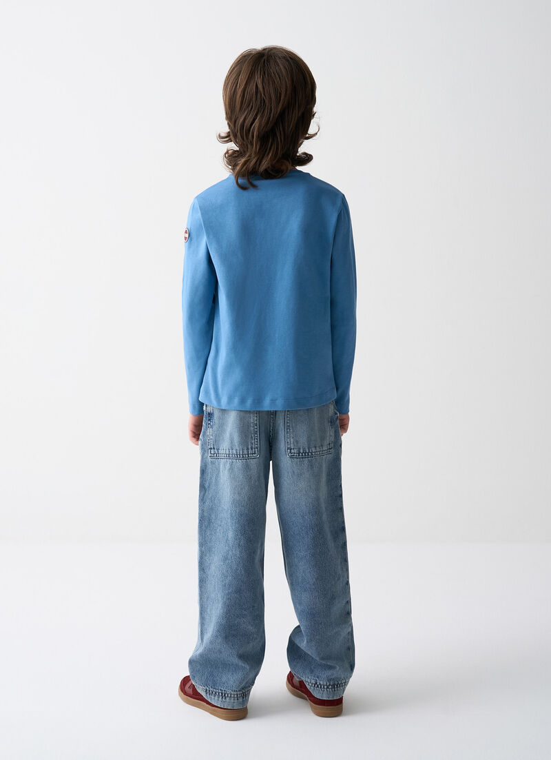 Long-sleeved cotton T-shirt