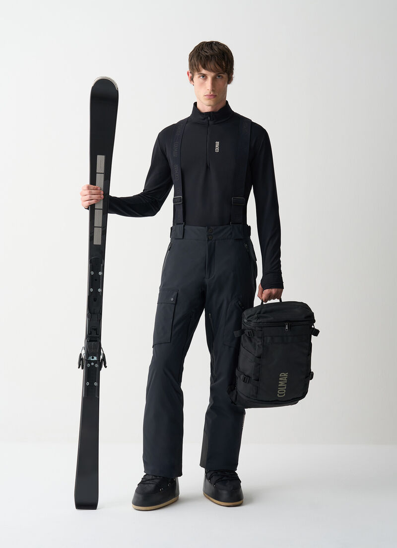 Padded cargo-style ski salopettes