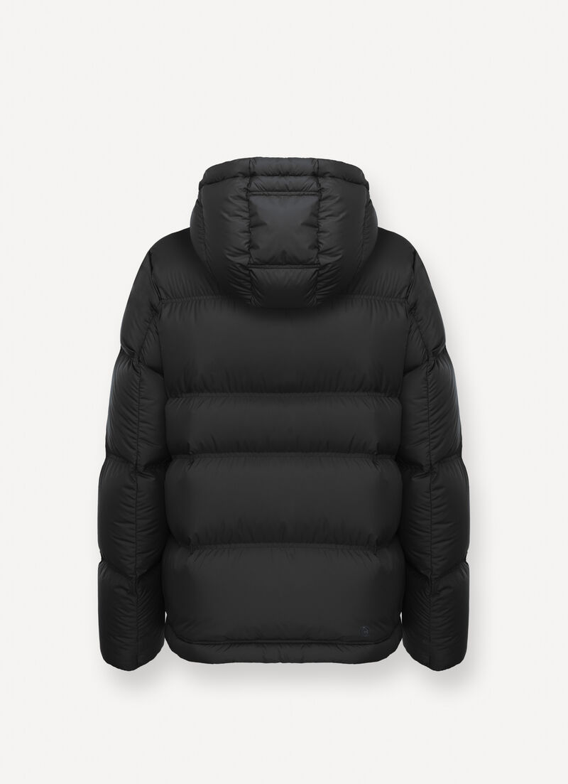 Puffy down jacket with hood