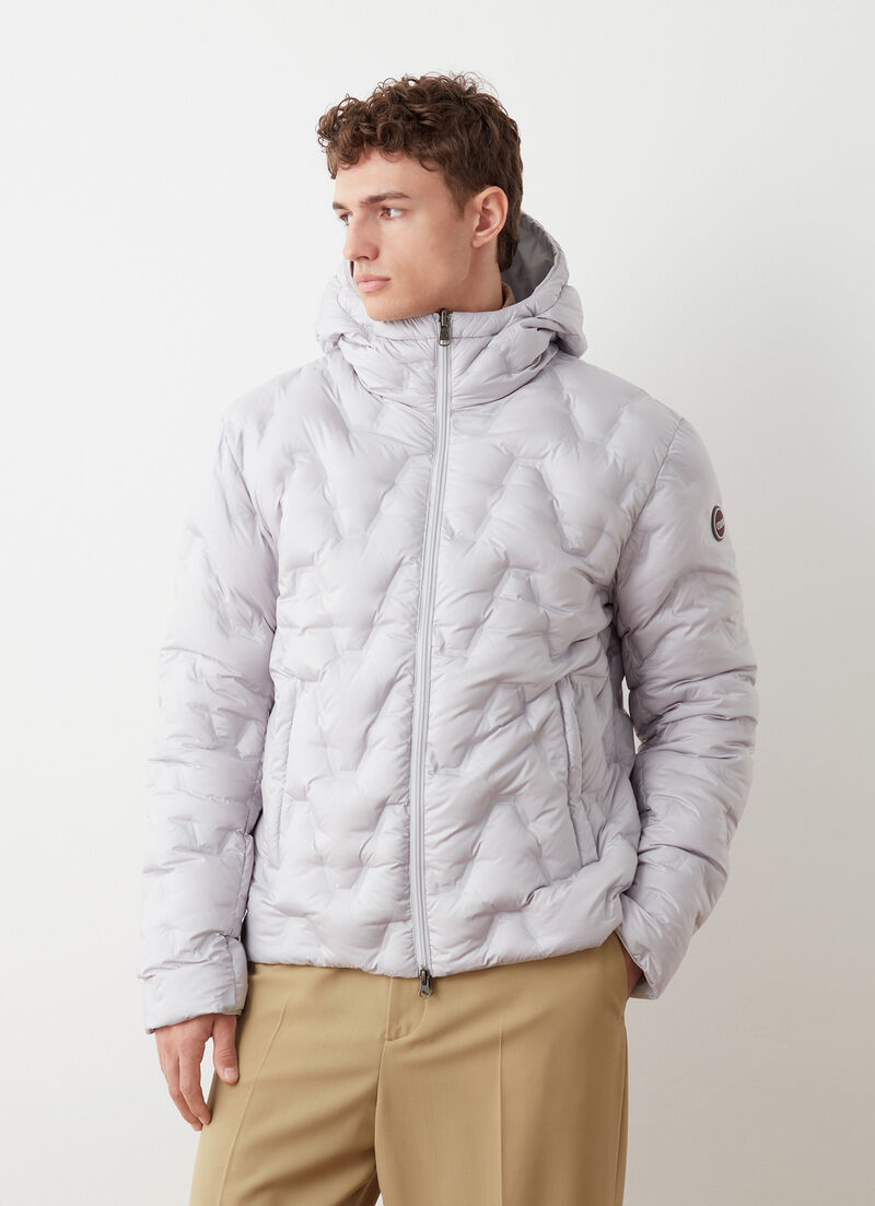 Reversible down jacket with seamless interior
