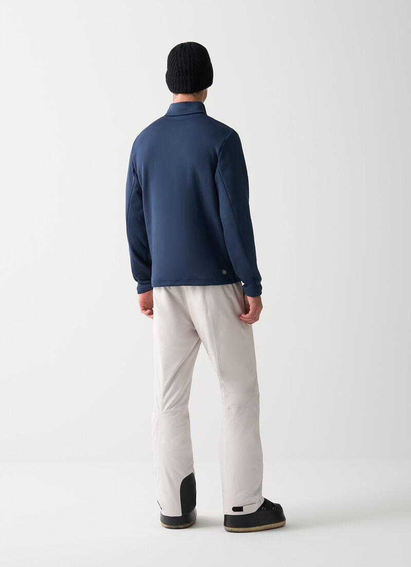 Half-zip stretch ski fleece