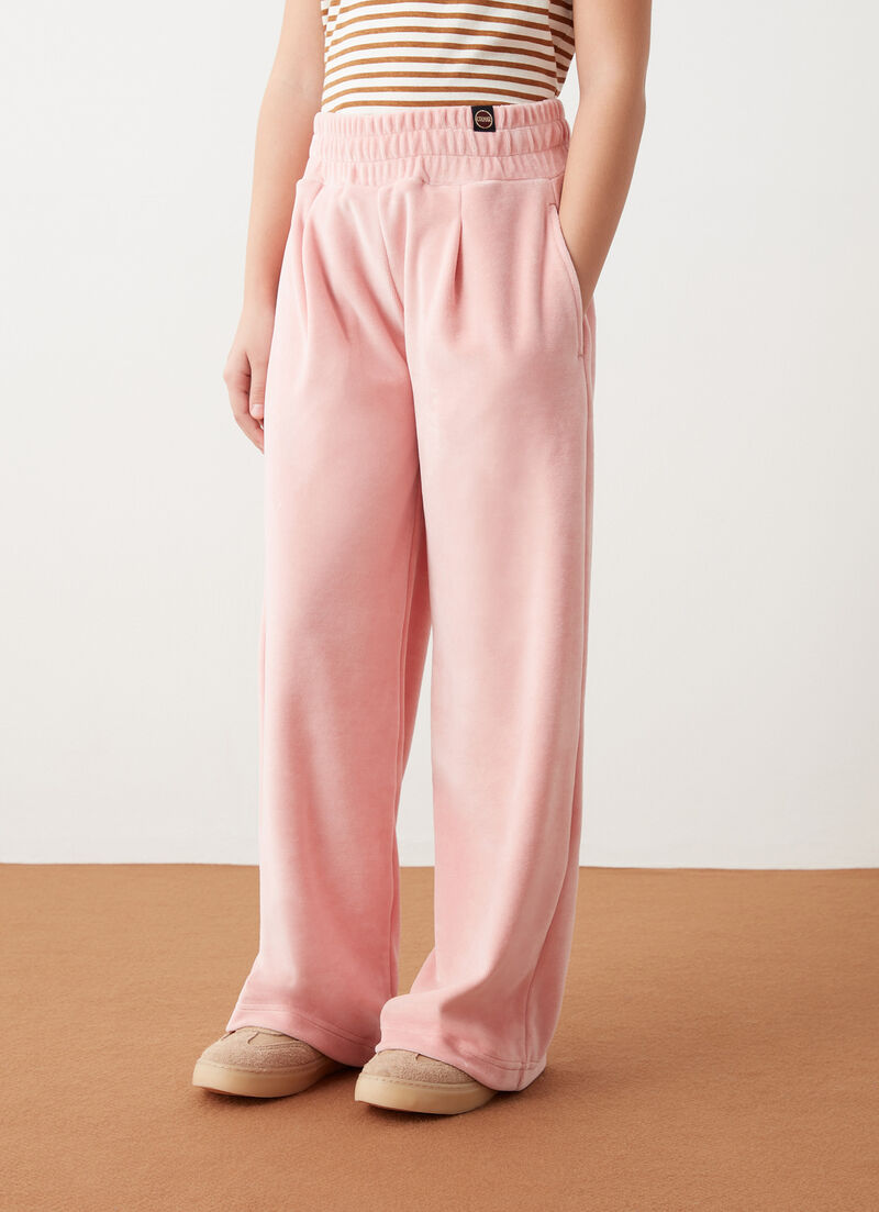 Velvet palazzo sweatpants