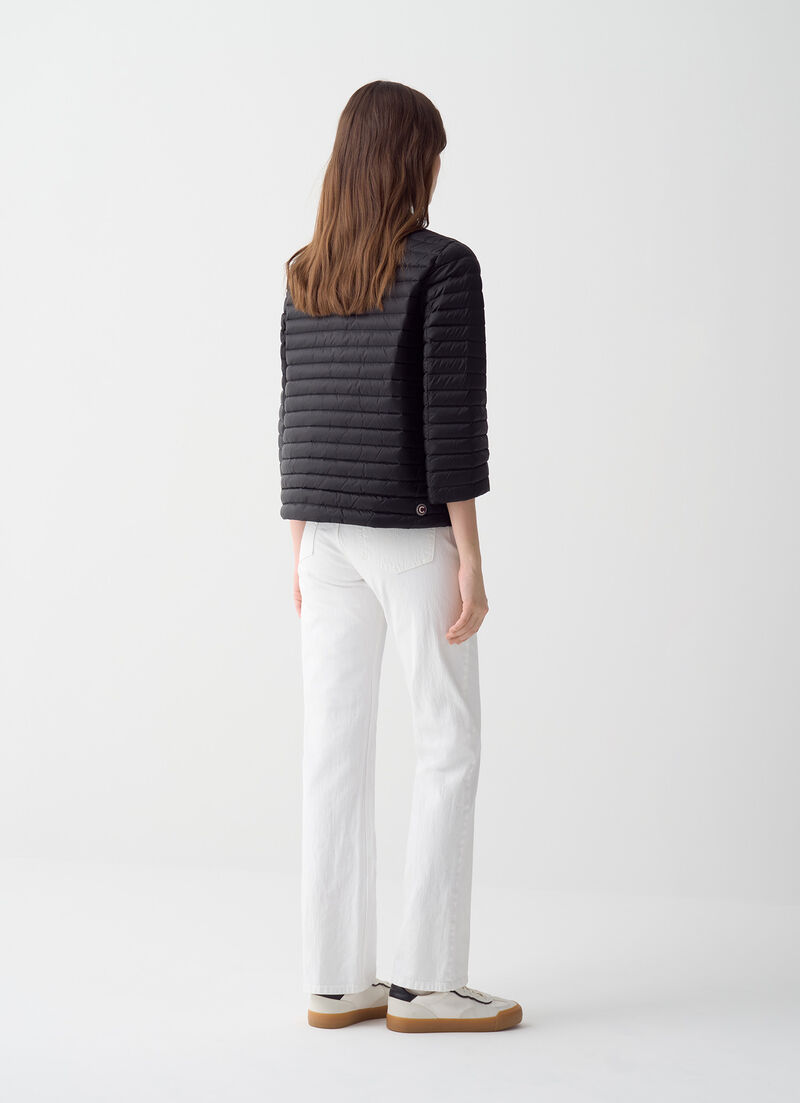 Quilted down-padded cape