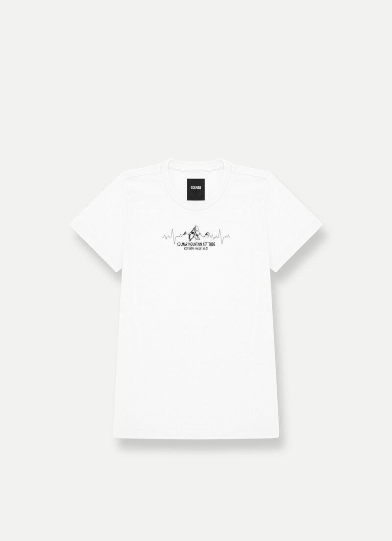 T-shirt with mountain drawing print