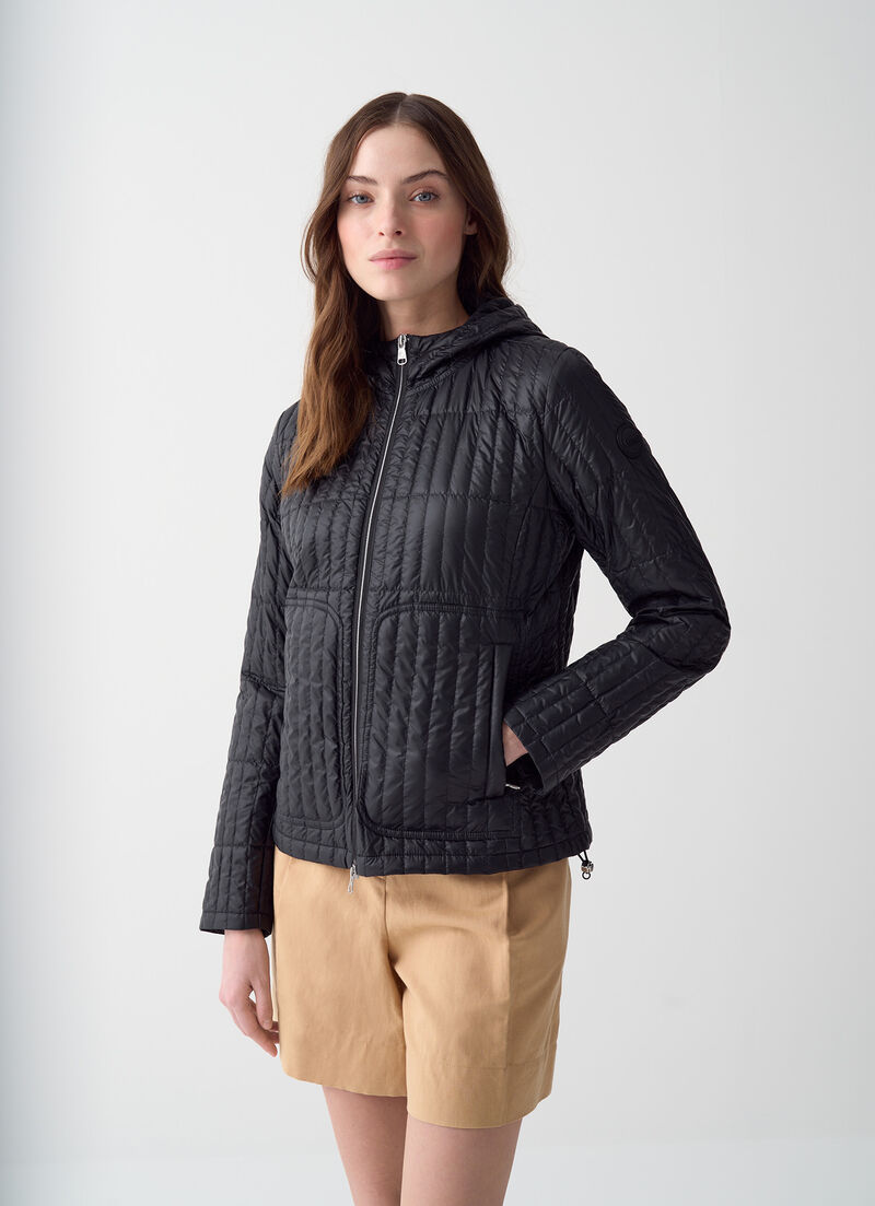 Shiny ultralight down jacket