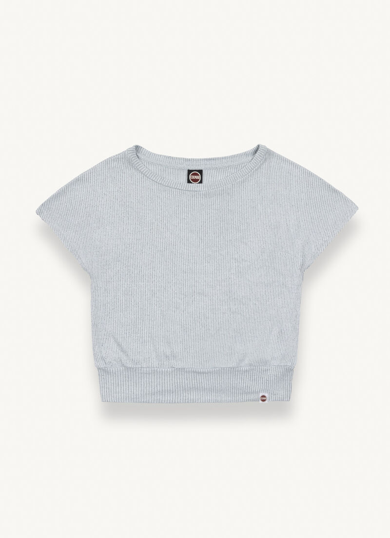 T-shirt with kimono sleeves in viscose blend fabric