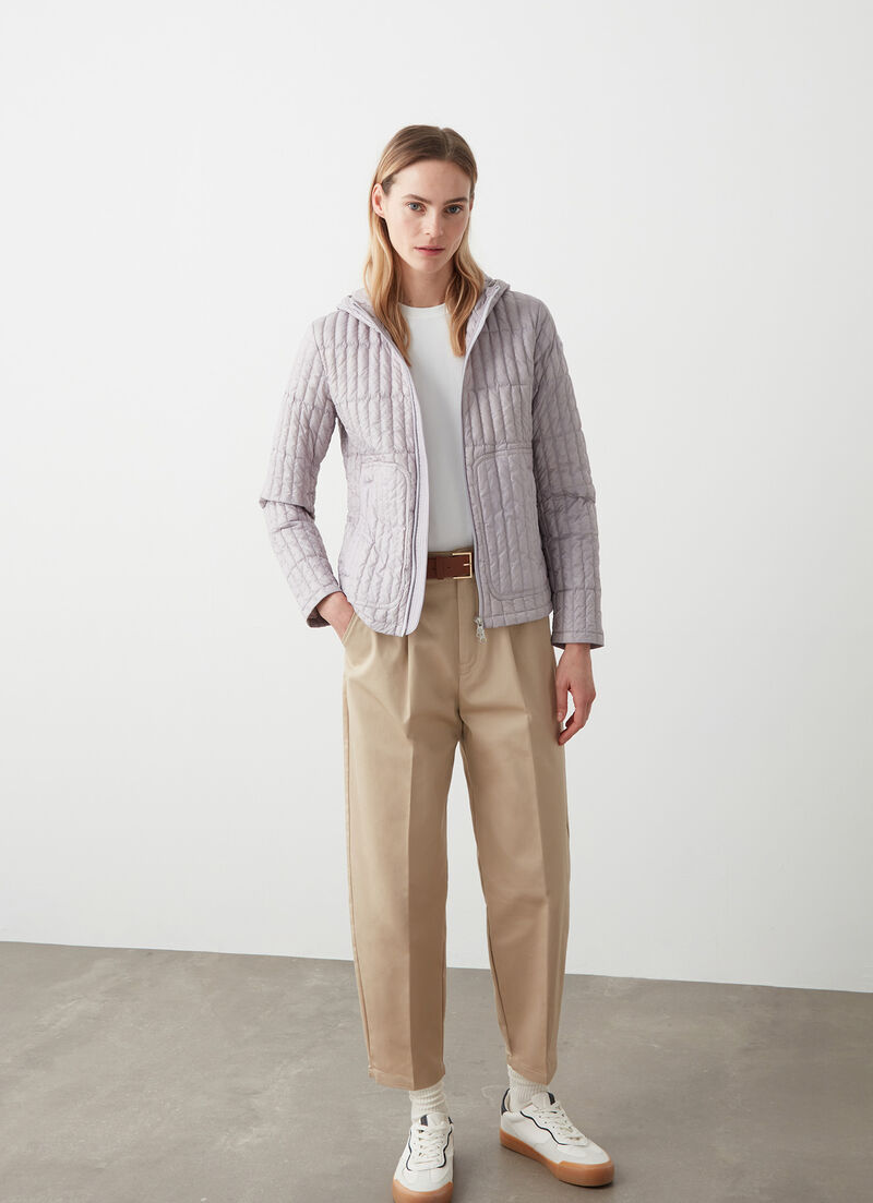 Shiny ultralight down jacket