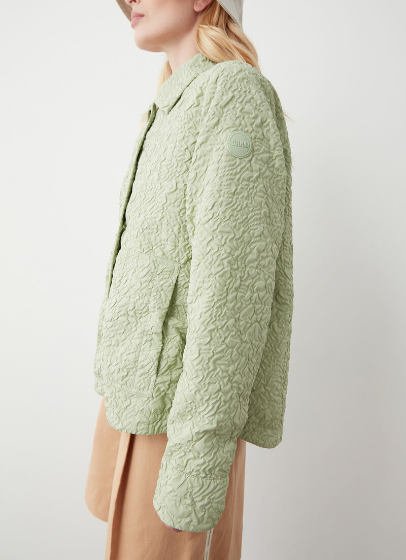 Embossed shirt jacket