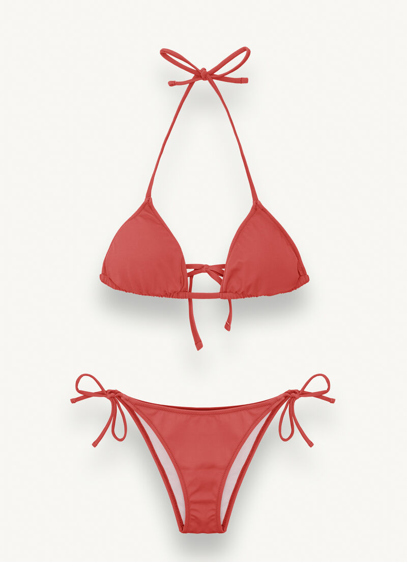 Triangle bikini with ties