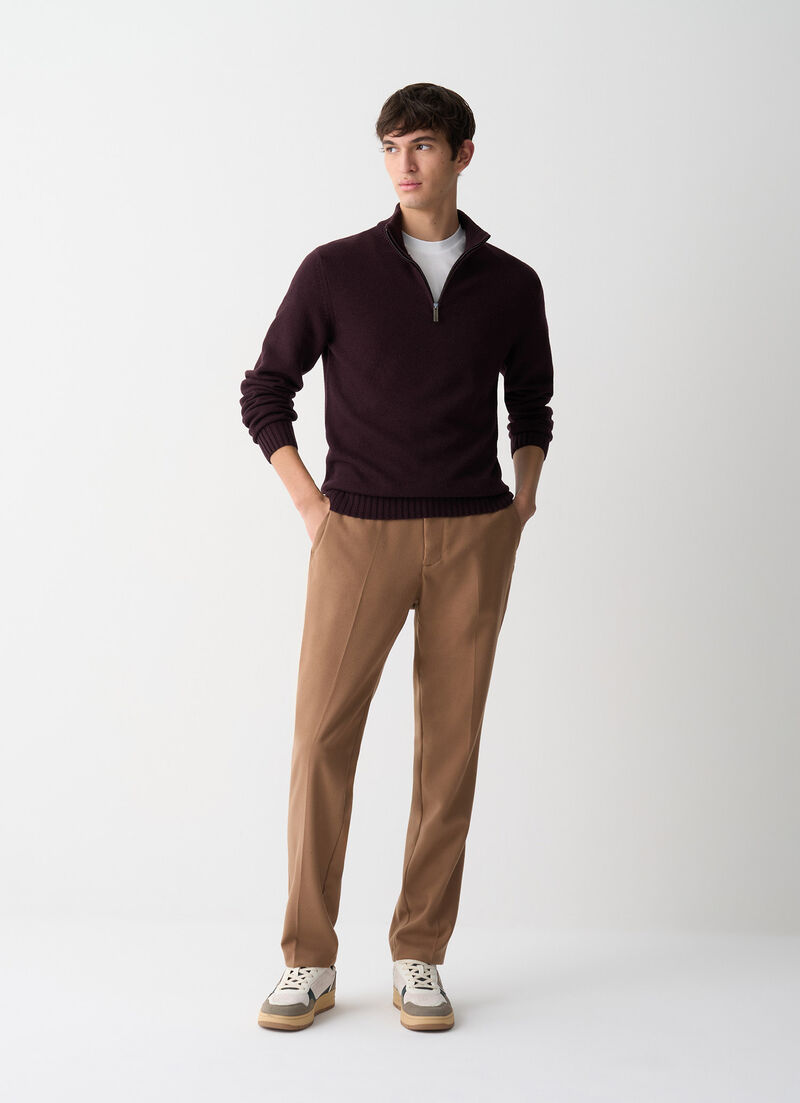 Branded half-zip pullover