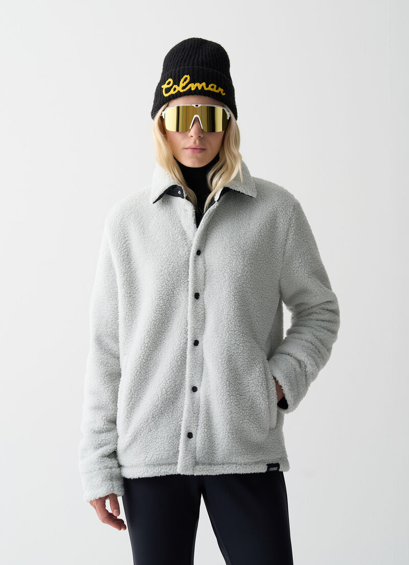 Unisex teddy-effect overshirt