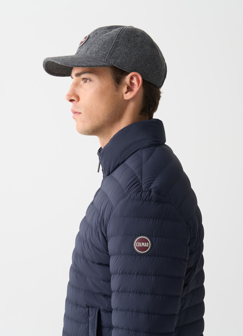 Light down jacket with padded collar