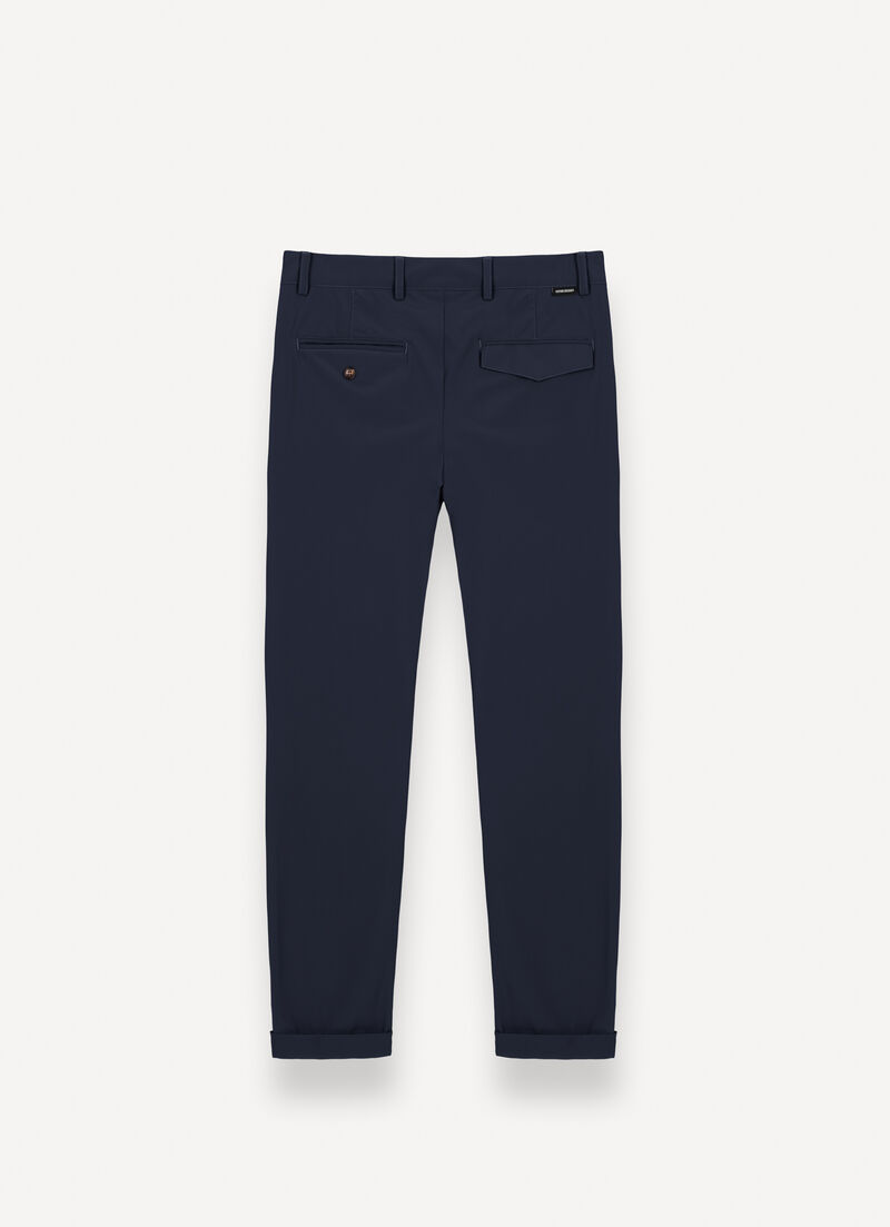 Easy care lightweight trousers with turn-ups