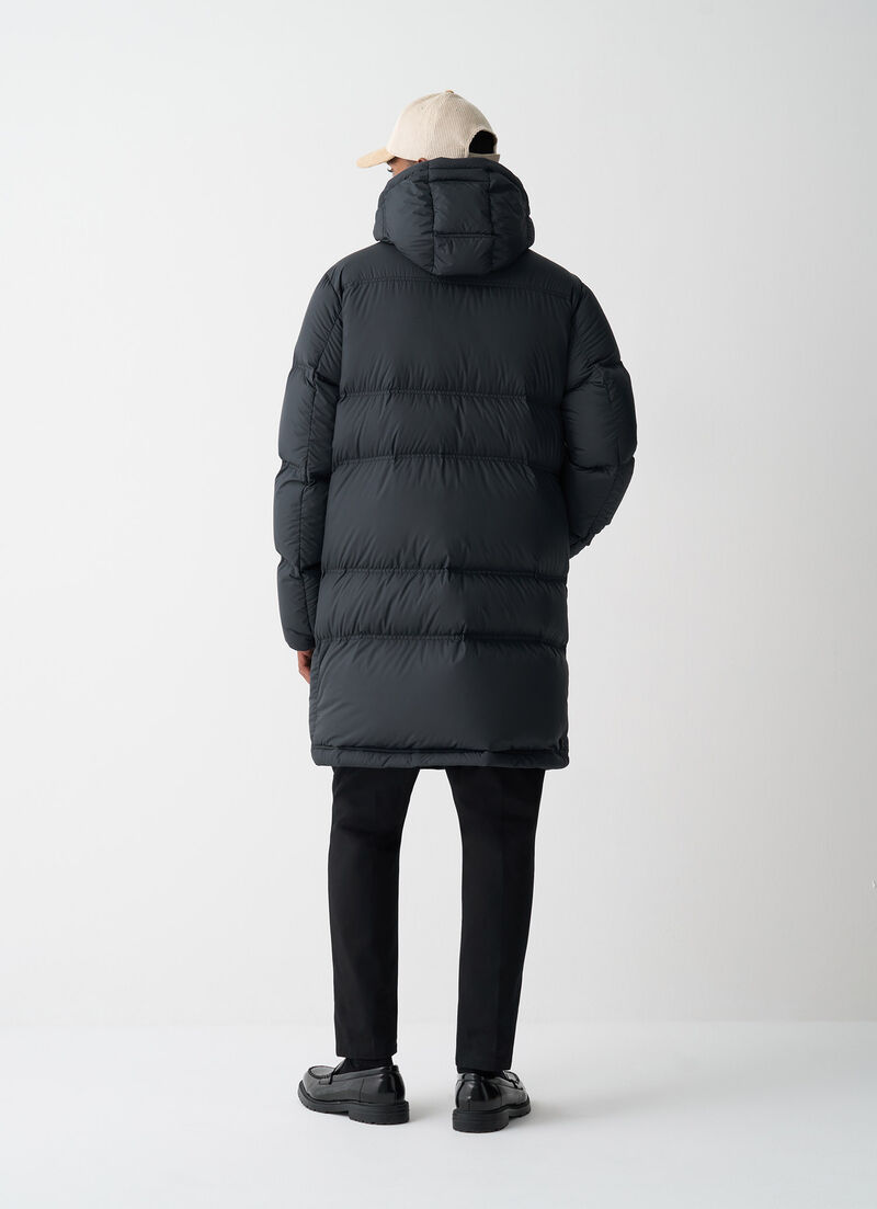 Long puffy down jacket