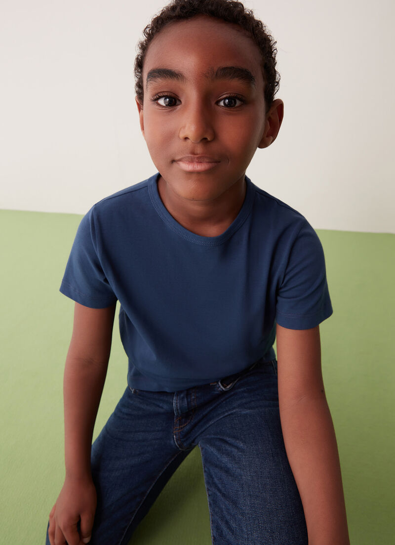 Short-sleeved T-shirt with maxi print