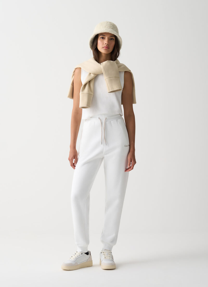 Tracksuit bottoms with embroidery