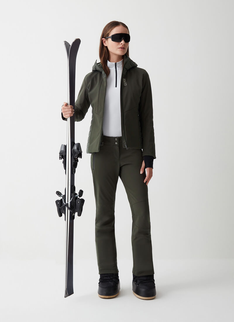 Two-fabric ski jacket