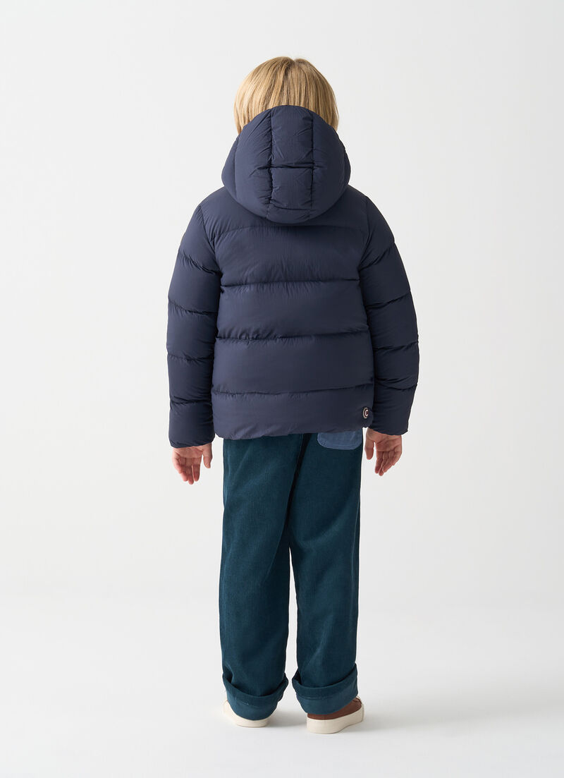 Reversible hooded quilted jacket