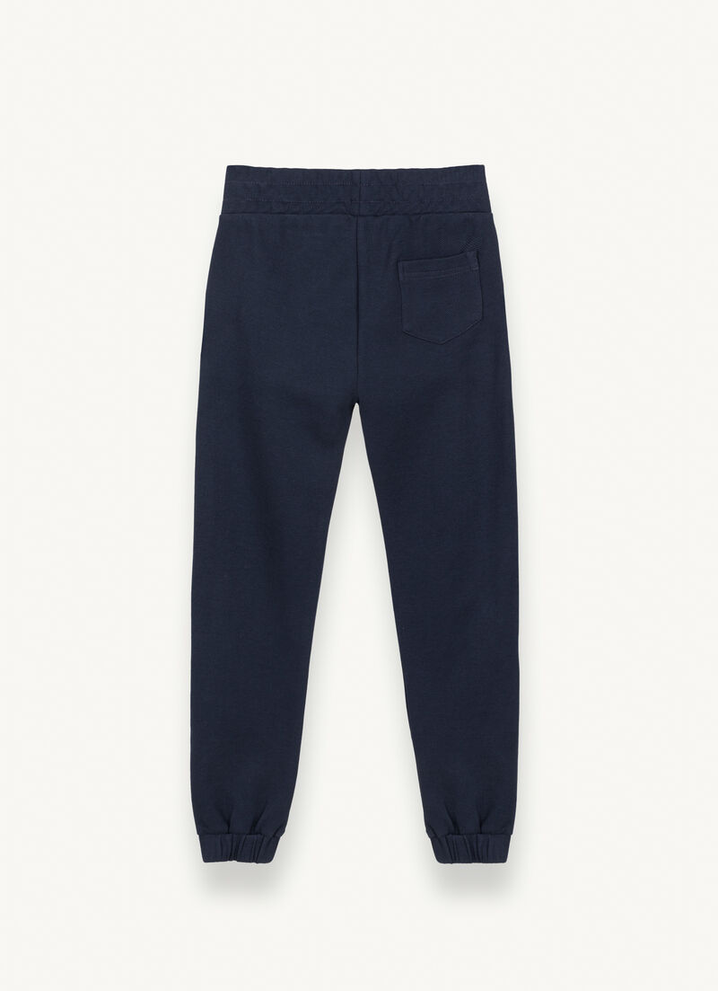 Trousers made of cool piqué interlock fabric