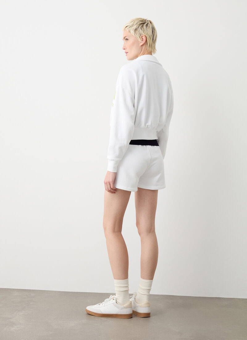 Cropped relaxed-fit sweatshirt