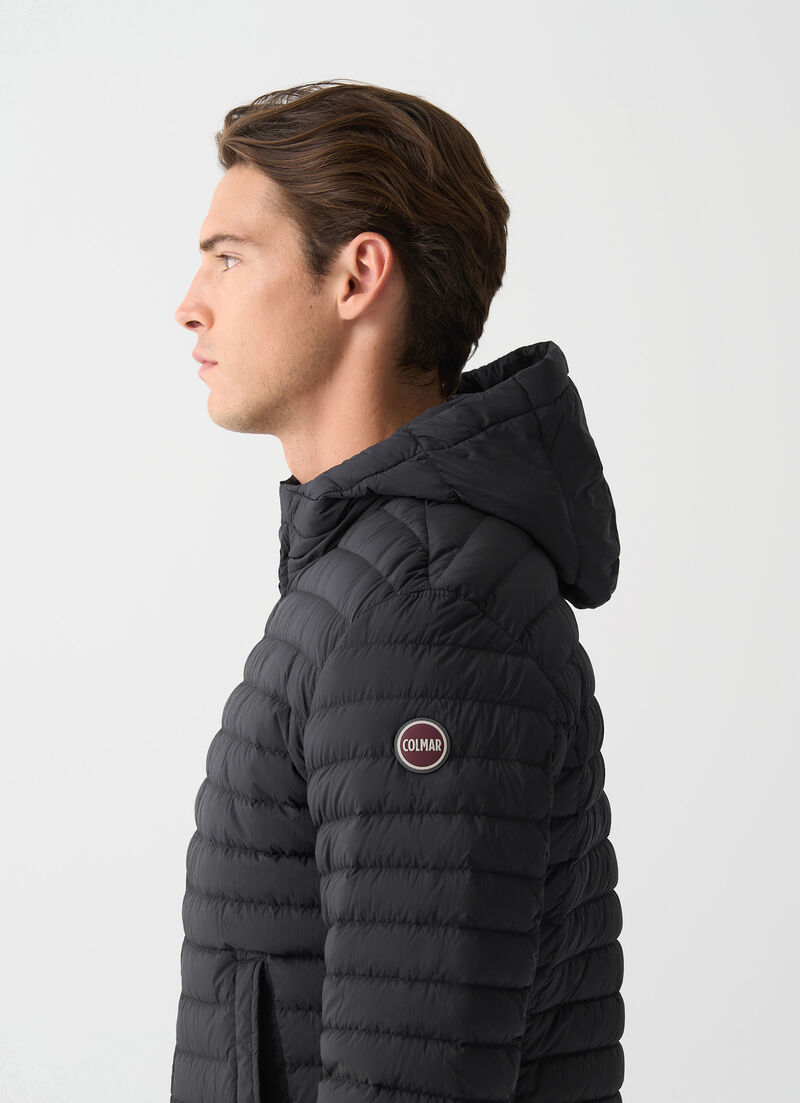 Light down jacket with hood
