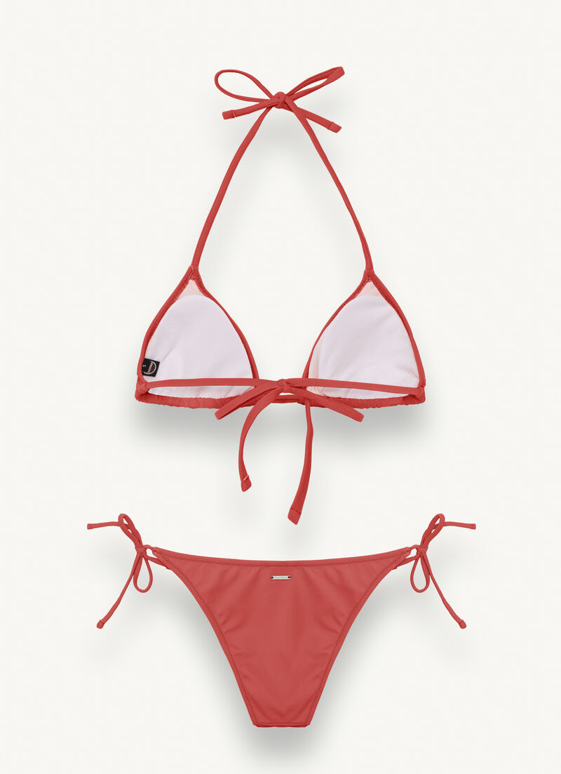 Triangle bikini with ties