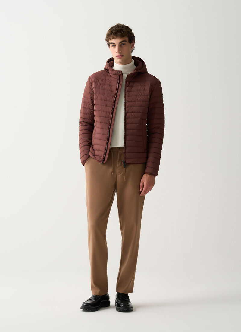 Light down jacket with hood