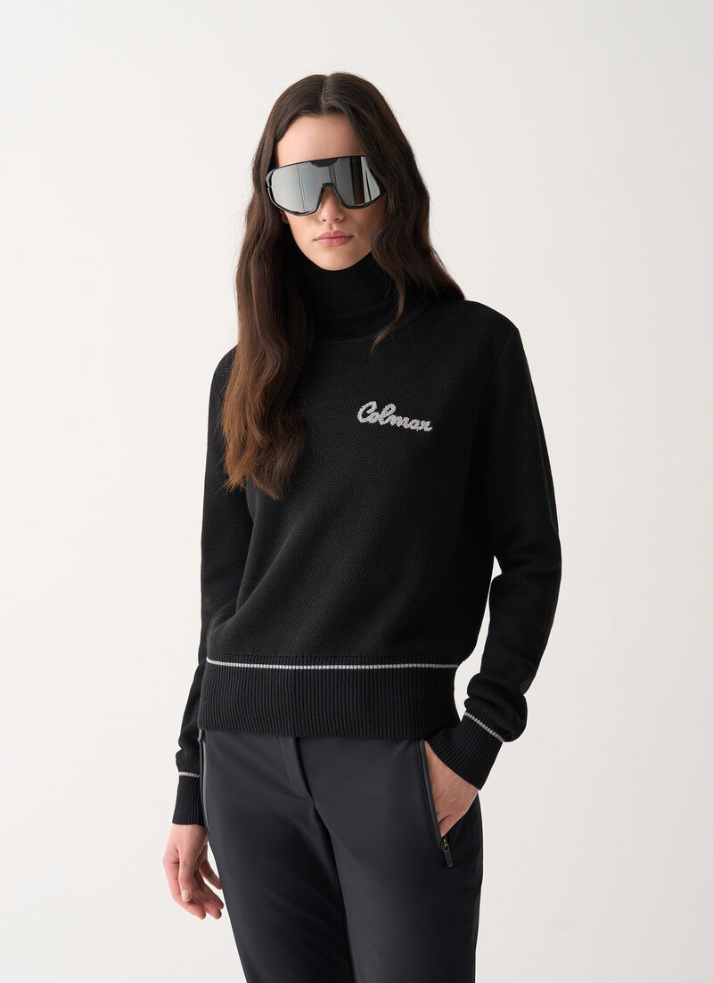 Woollen ski polo-neck