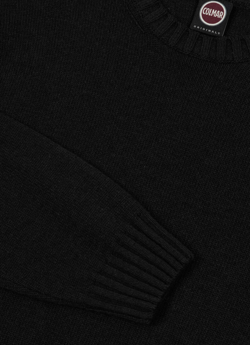 Branded wool pullover