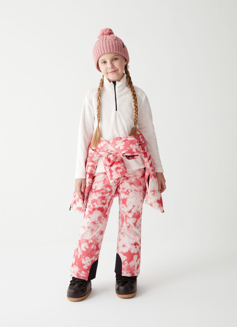 Girls’ teddy bear-effect ski sweatshirt