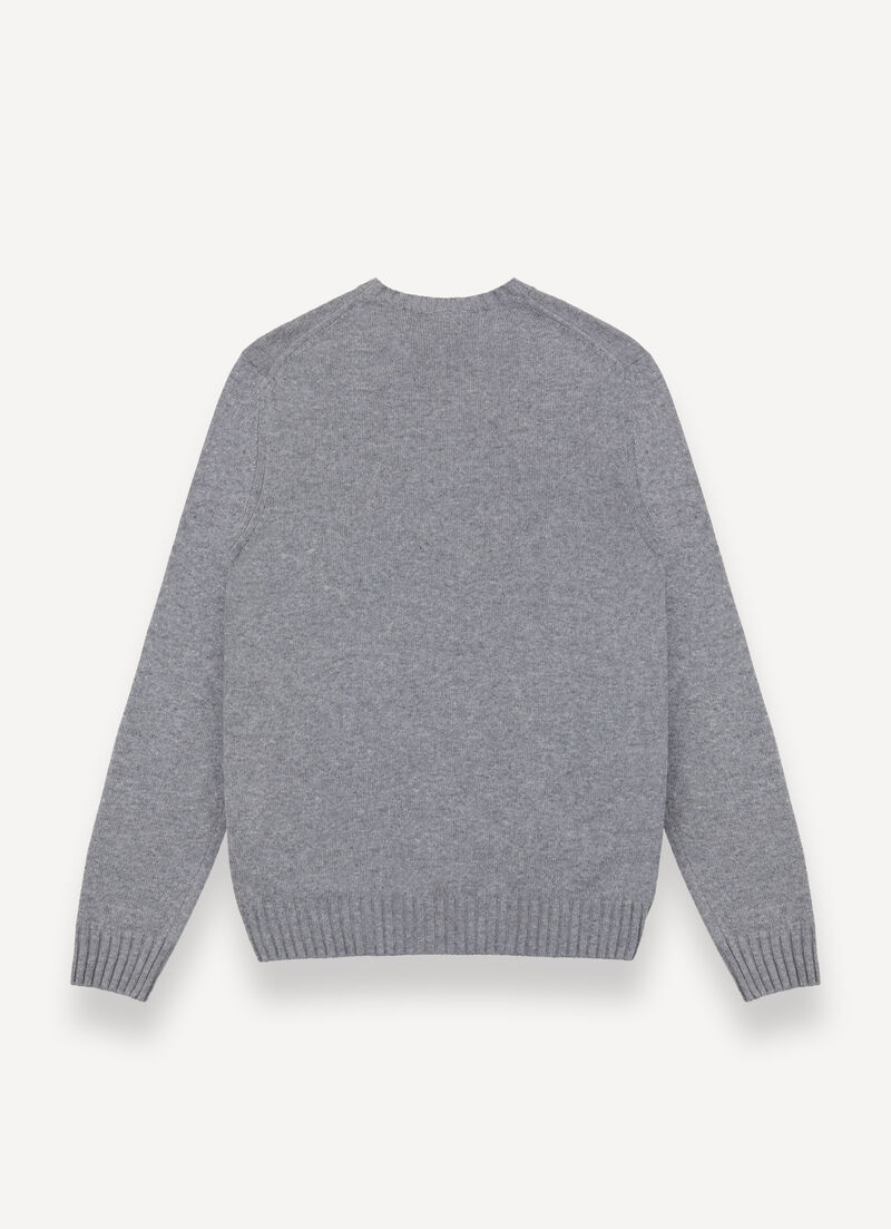 Crew-neck cashmere-blend pullover