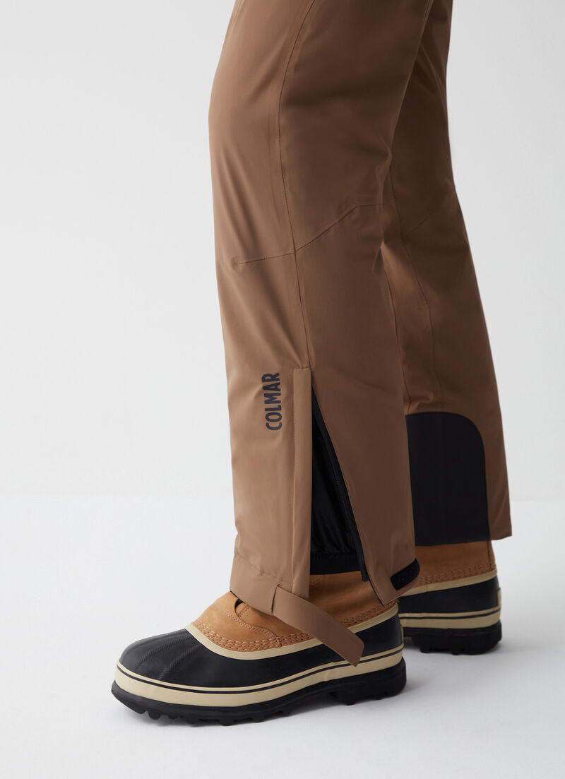 Two-way stretch padded ski salopettes