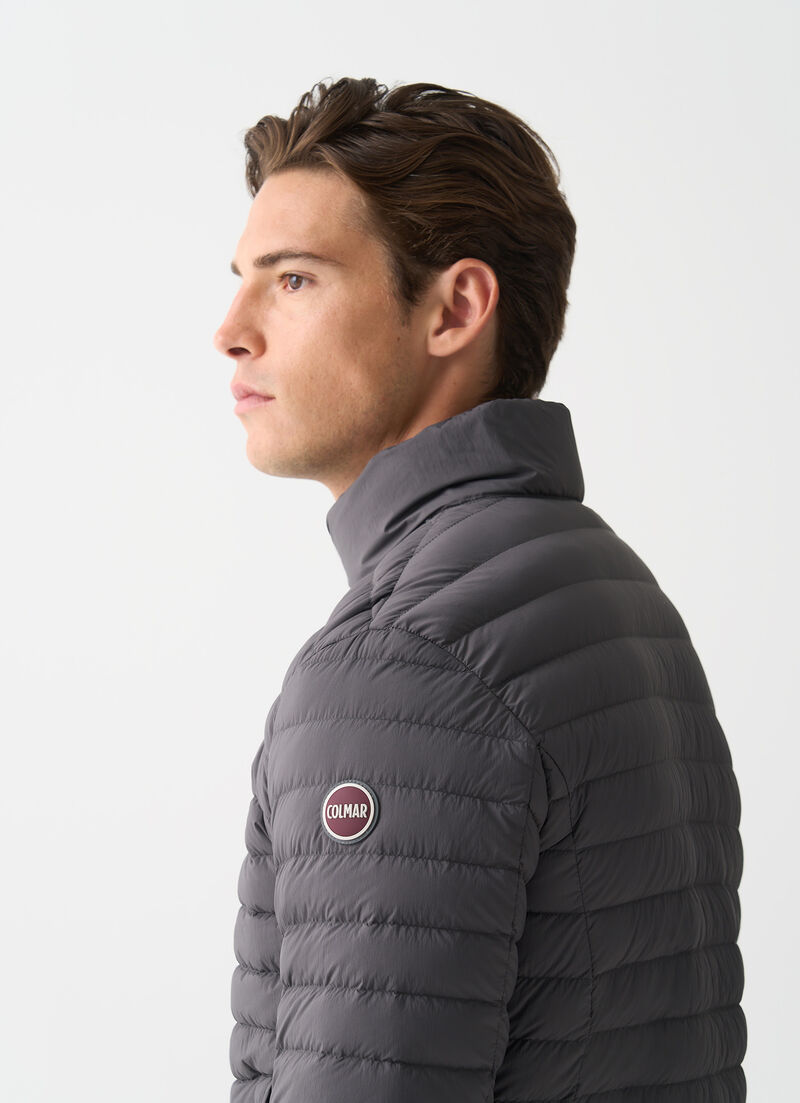 Light down jacket with padded collar